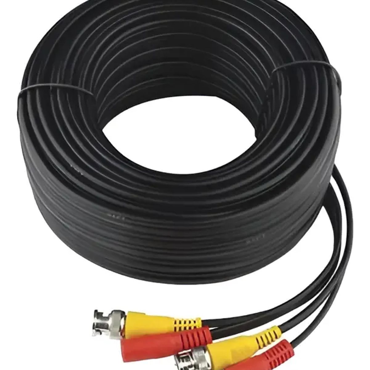 GENERICO - CABLE ADAPTADOR BNC NEGRO DE 20 METROS PARA CÁMARA DE SEGURIDAD Y DVR