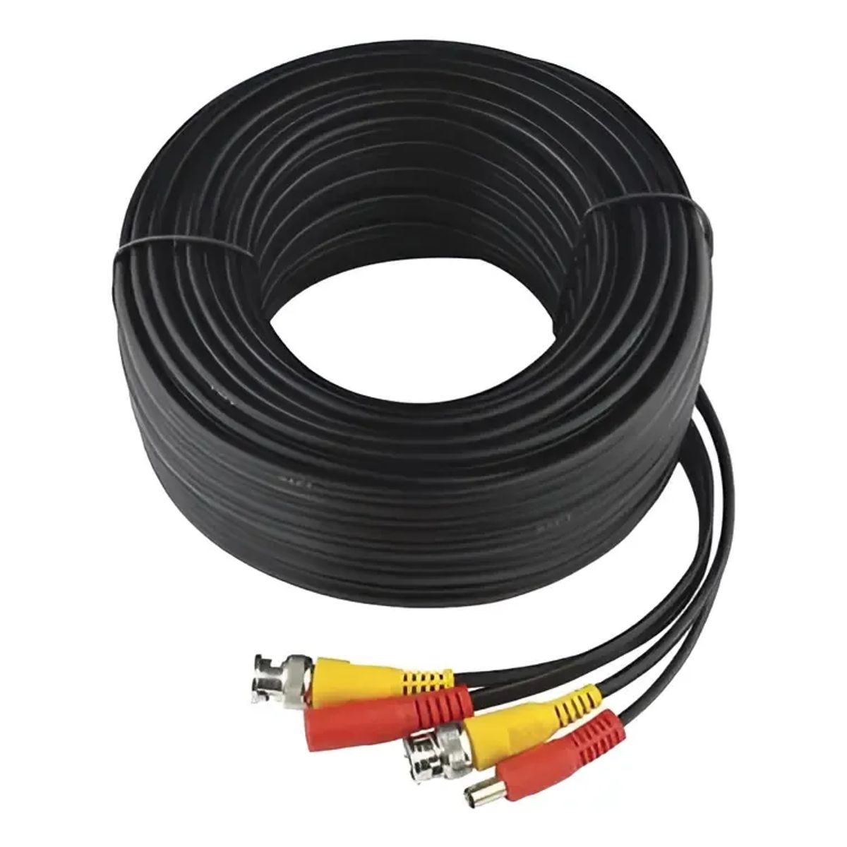 GENERICO - CABLE ADAPTADOR BNC NEGRO DE 20 METROS PARA CÁMARA DE SEGURIDAD Y DVR