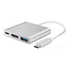 GENERICO - Cable Adaptador Usb-c Hdmi Usb 3.1 Tipo C 3 En