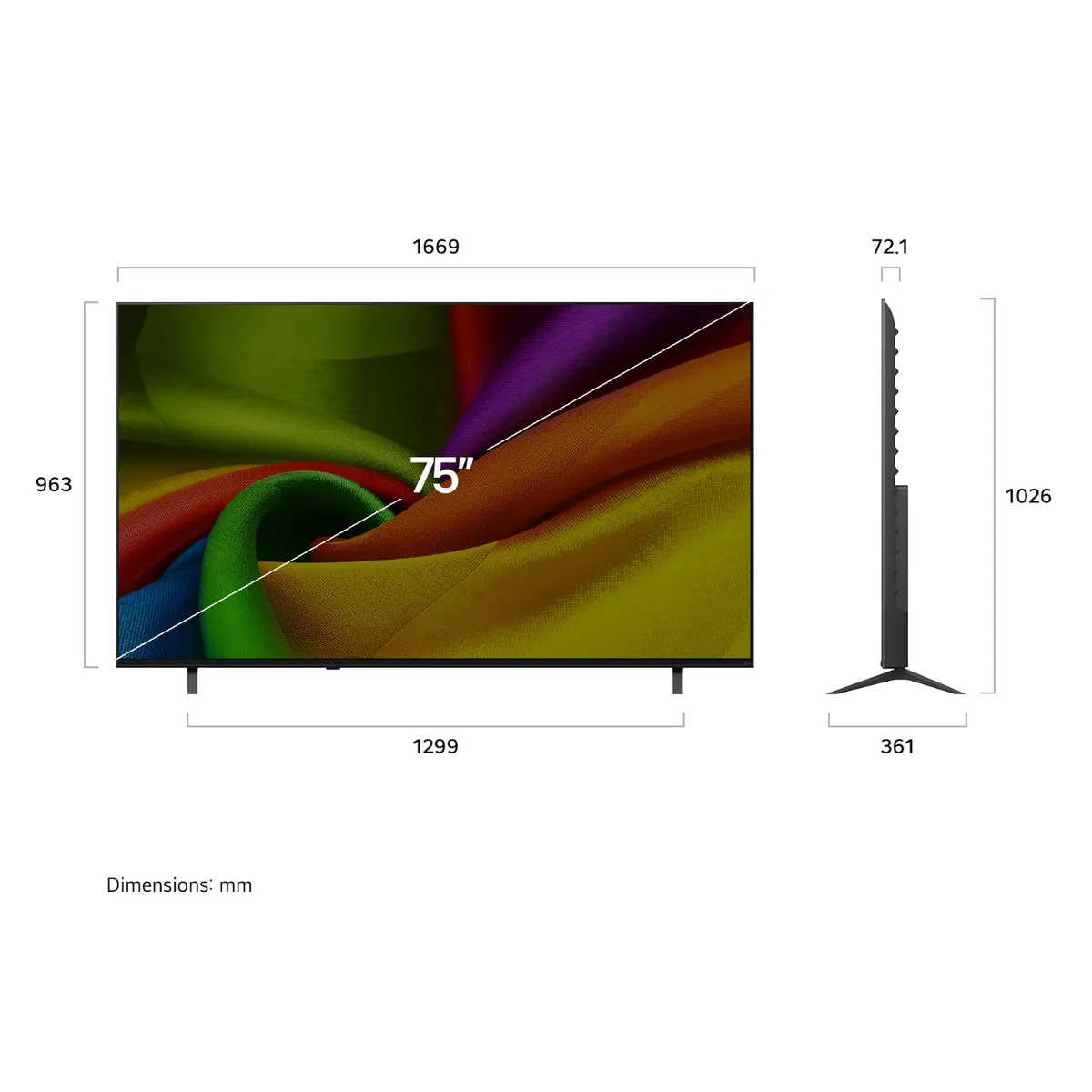 LG - Smart TV 75 LG NANO 4K UHD AI NU85 2026 + Magic Remote LG