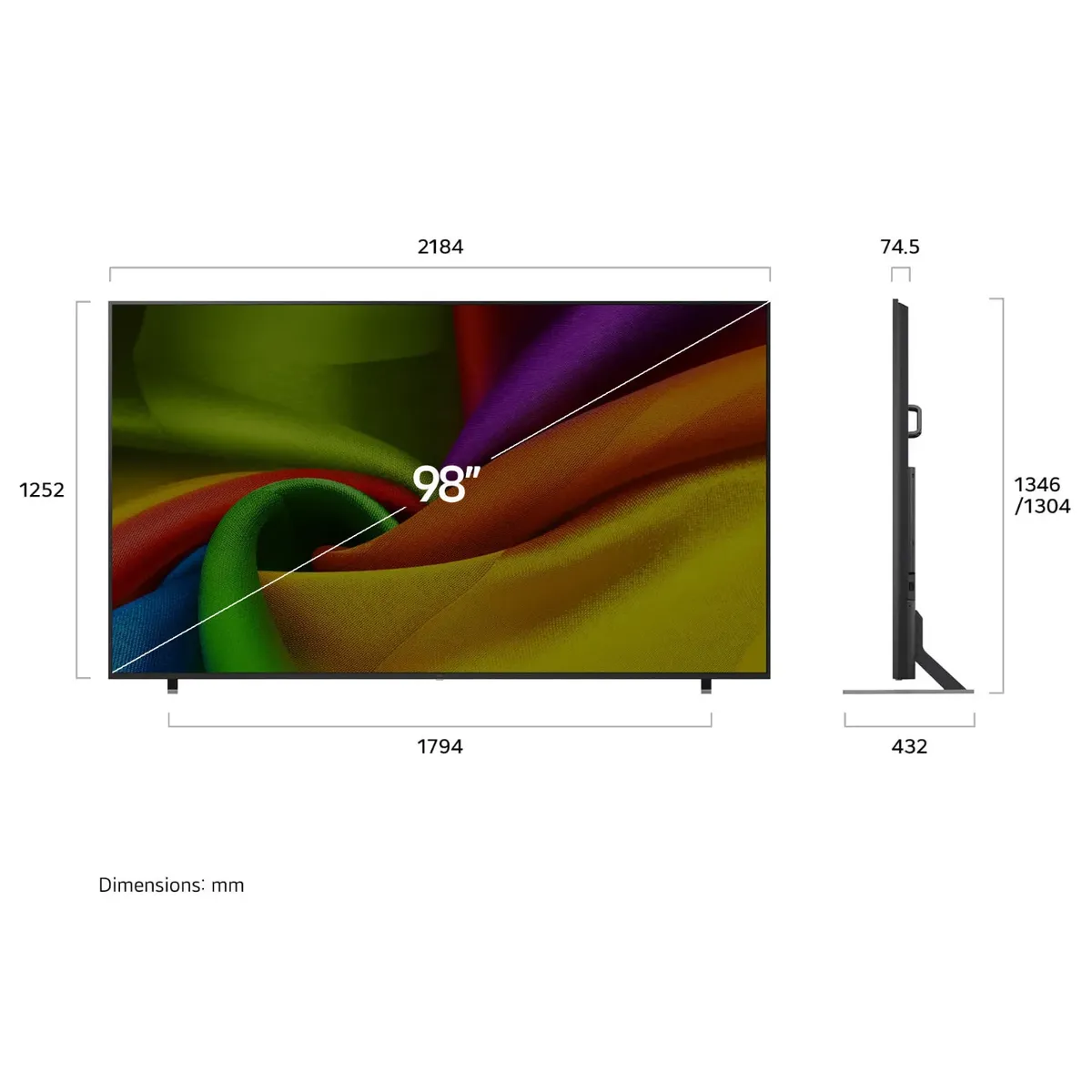 LG - Smart TV 98 LG NANO 4K UHD AI NU855 2026 + Magic Remote LG