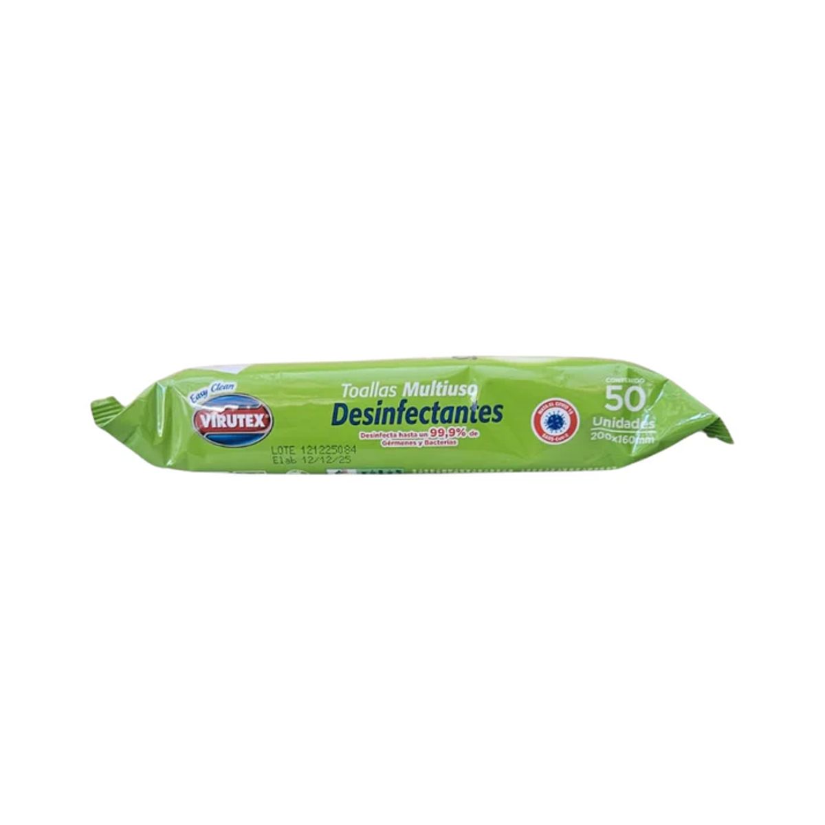 VIRUTEX - Pack 4 Paquetes Toallitas Desinfectantes Virutex Limón 50u cu