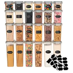 CROIX - Set de 24 Contenedores Herméticos + Marcador Stickers