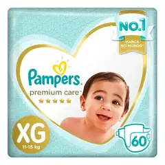 PAMPERS - Pañales Premium Care XG 60 Uds