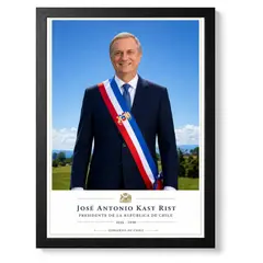 ELAB PROPIA - Cuadro Decorativo Presidentes Chile 40x30cm