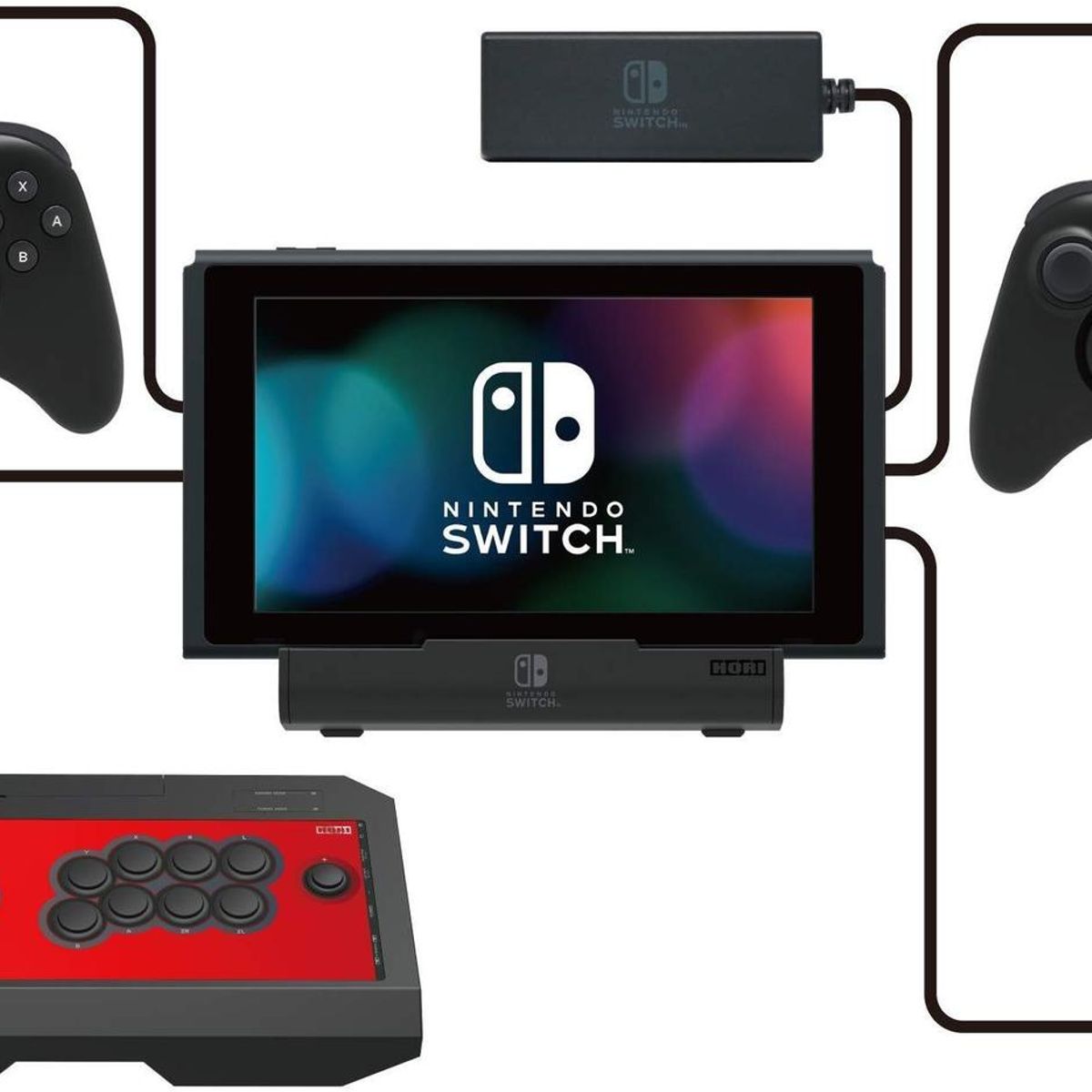 NINTENDO - Soporte USB multipuerto para Nintendo Switch