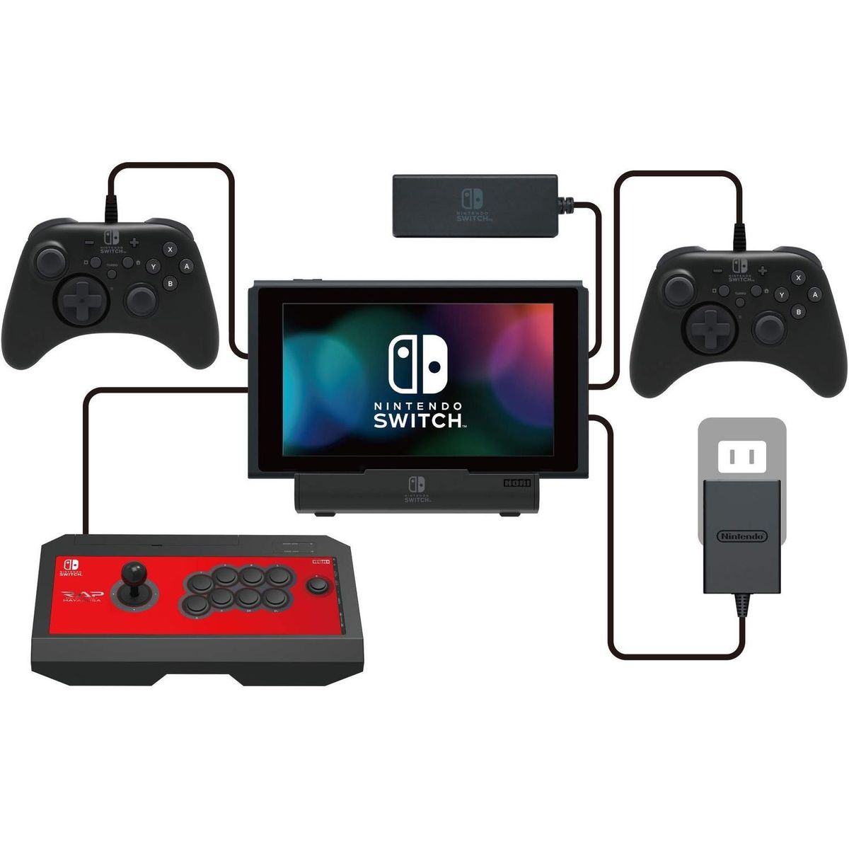 NINTENDO - Soporte USB multipuerto para Nintendo Switch