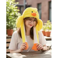 GENERICO - Gorro orejas movimiento con luz led para niños.