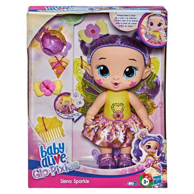 BABY ALIVE - Muñecas Y Accesorios Glo Pixies (Siena Sparkle) Baby Alive