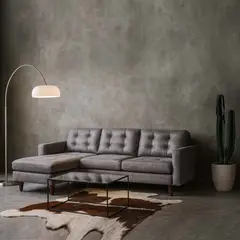 LATAM HOME - Sofá Seccional Izquierdo Napoles Cuero Kentucky