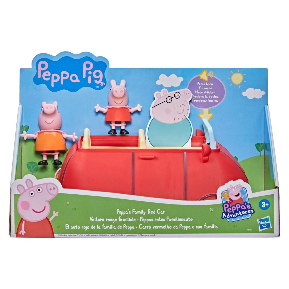PEPPA PIG - Muñeca Auto Rojo Familiar Peppa Pig