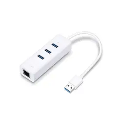 TP LINK - Adaptador TP-Link USB 2 en 1 con Hub de 3 Puertos USB 3.0 + Ethernet Gigabit