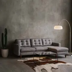 LATAM HOME - Sofá Seccional Derecho Napoles Cuero Kentucky