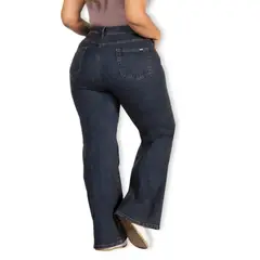 TRUCCOS JEANS - Jeans Wide Leg Mujer Talla Grande Tiro Alto Elasticado Dirty - P22107069