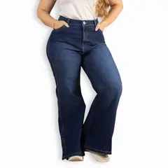 TRUCCOS JEANS - Jeans Wide Leg Mujer Talla Grande Tiro Alto Elasticado - P22107098