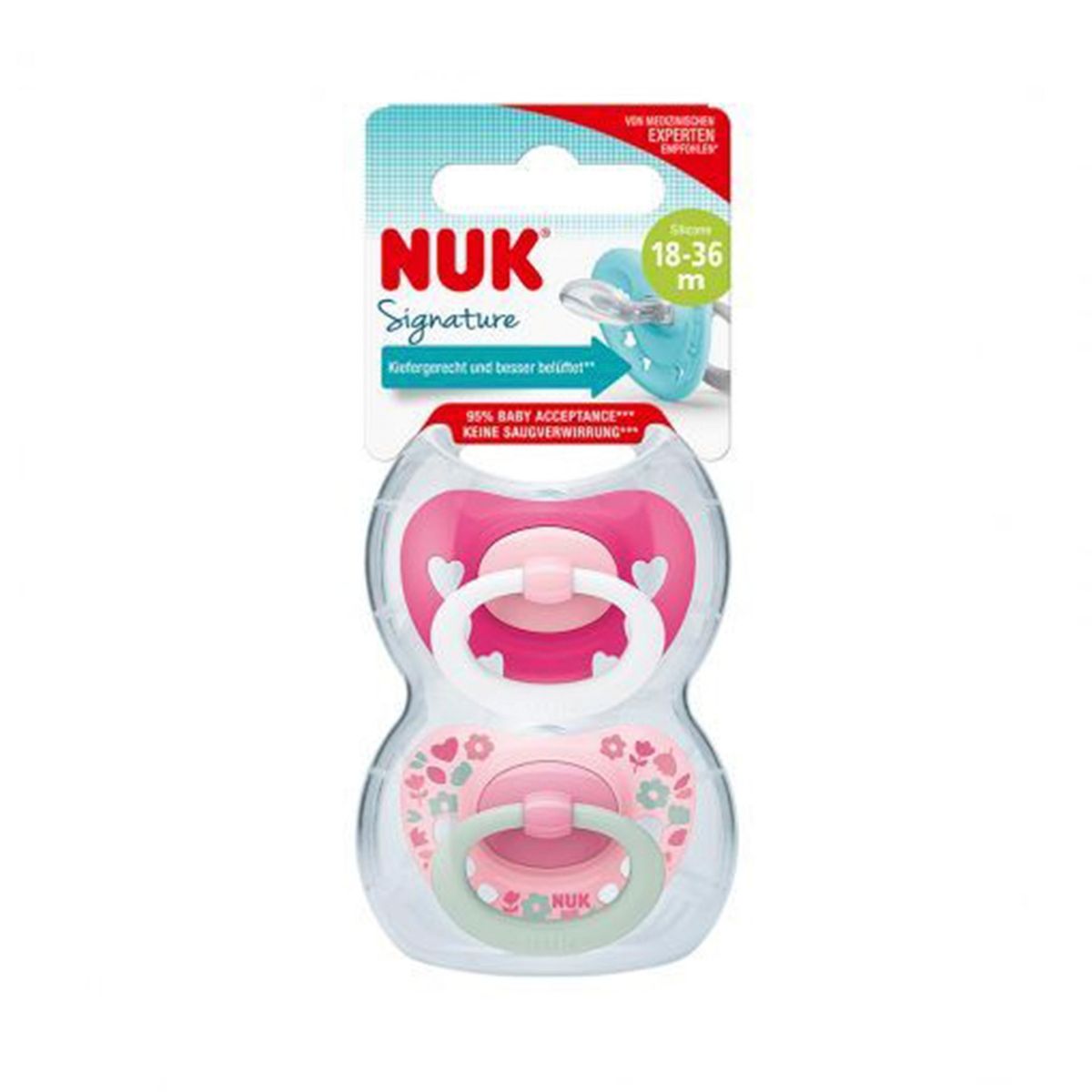 NUK - Chupete Silicona Signature Rosa Etapa 3 (18-36M) Nuk
