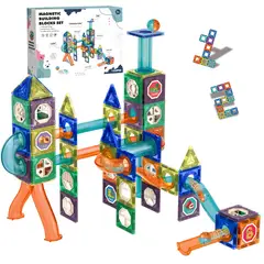 AIZO - Juego De Bloques De Construcción Magnéticos 3d 132 Piezas