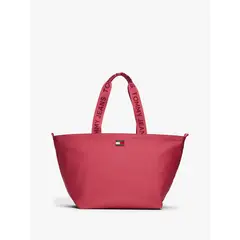 TOMMY HILFIGER - Tote Essential Con Inscripción Rojo Tommy Jeans