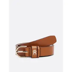 TOMMY HILFIGER - Cinturón Essential Monogram Café