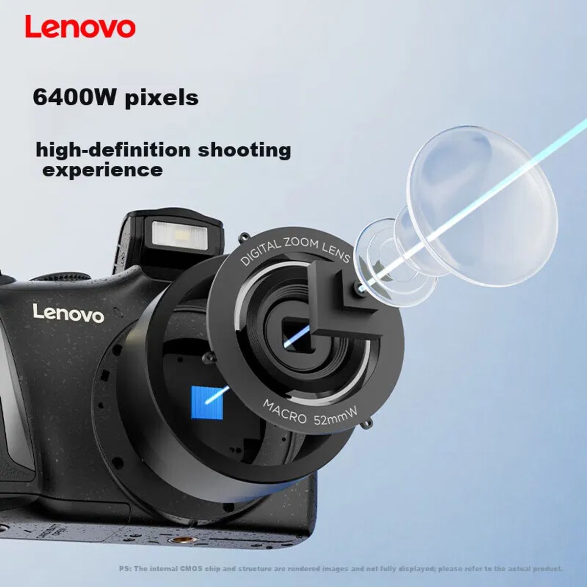 LENOVO - Cámara Digital C35 64MP HD Vlog Compacta 64GB
