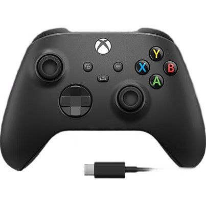MICROSOFT Control Xbox Inalámbrico Negro + Cable USB-C Bluetooth PC Xbox