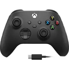 MICROSOFT - Control Xbox Inalámbrico Negro + Cable USB-C Bluetooth PC Xbox