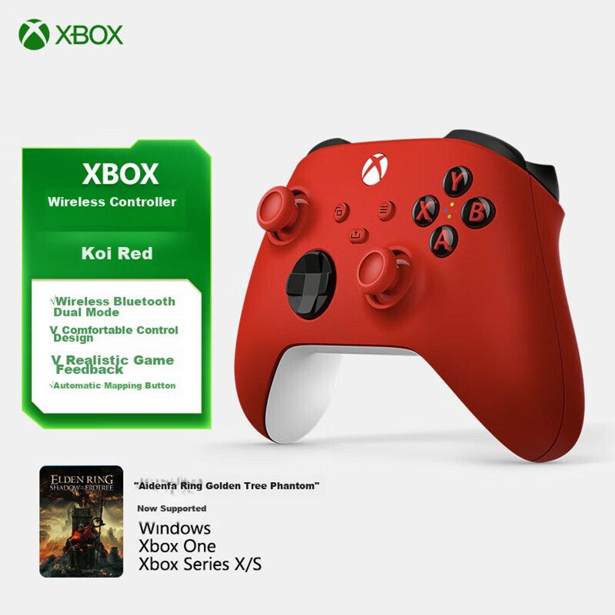 MICROSOFT - Control Xbox Inalámbrico Rojo Edición Koi Bluetooth PC Xbox Celular