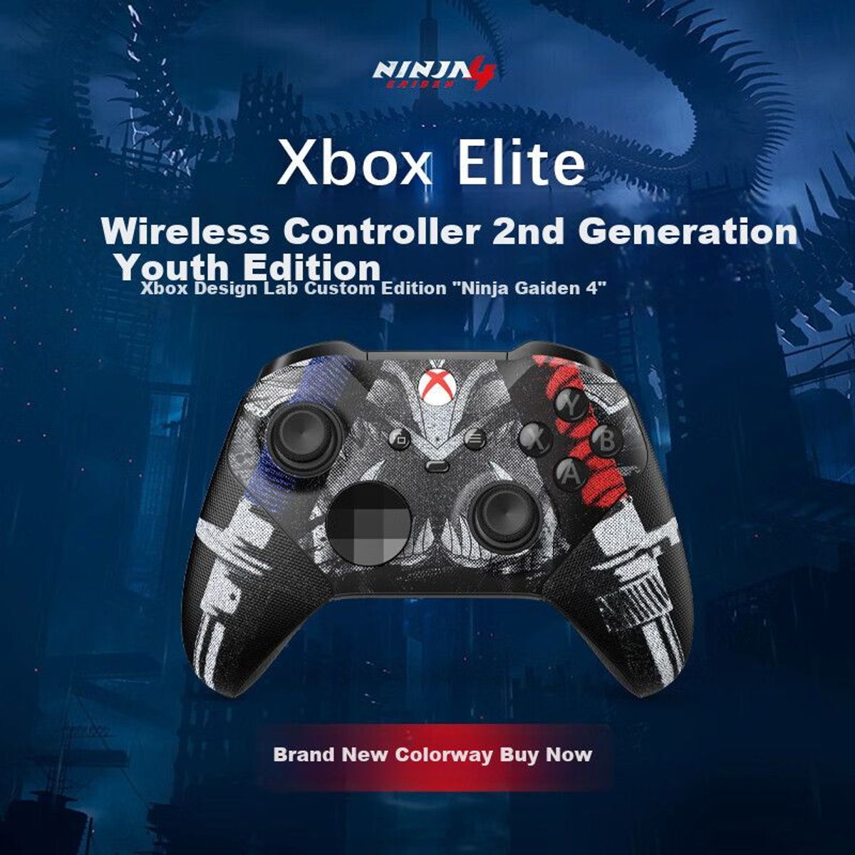 MICROSOFT - Control Xbox Elite Series 2 Inalámbrico Edición Ninja Gaiden Bluetooth