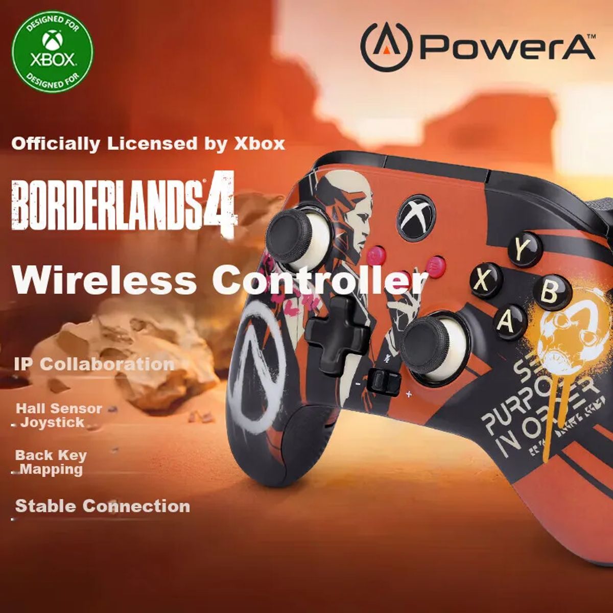 POWER A - Control Xbox PowerA Inalámbrico PC Xbox Joystick Hall Effect Borderlands