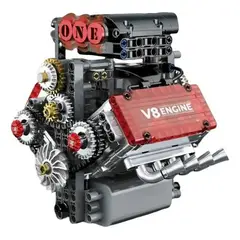 GENERICO - Motor V8 Eléctrico 478pzs Armable Maqueta Mecánica Colección