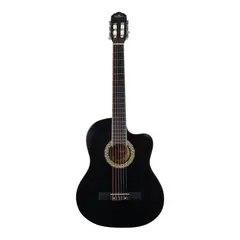LA ESPANOLA - GUITARRA CLASICA CUTAWAY NEGRA 39 CON FUNDA CWN-239 LA ESPAÑOLA