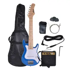 SCORPION - PACK DE GUITARRA ELECTRICA NIÑO COLOR AZUL