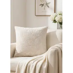 GENERICO - Pack 2 Cojines Chenille Espiga Hojas 45x45 cm Decorativo - Lucerna