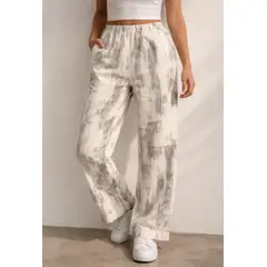BLUE MOUNTAIN - Pantalon palazzo estilo casual afelpada