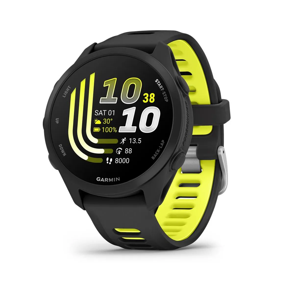 GARMIN - Smartwatch Forerunner 170 Black/Amp Yellow Garmin