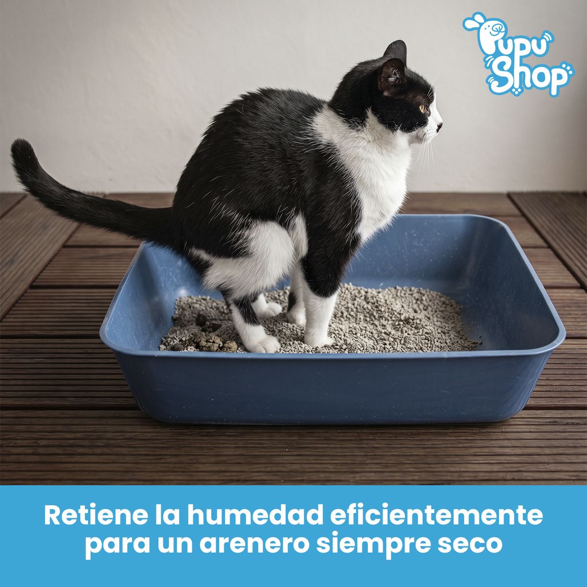 PUPU SHOP - Arena Sanitaria Aglutinante para Gatos Aroma Lavanda 20 kg / 25 Litros Pupu Shop - Blanco