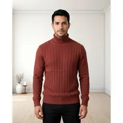 LIKE SHOP - Sweater Tejido Hombre Diseño Cuello Subido Beatle 7258