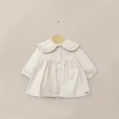 OPALINE - Vestido Cotele Blanco Infant Niña