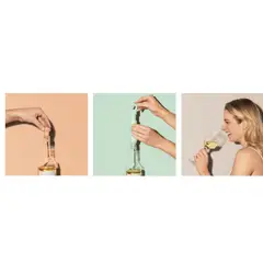 VACUVIN - Bomba y Tapón de Vacío Loop para Vino Lily