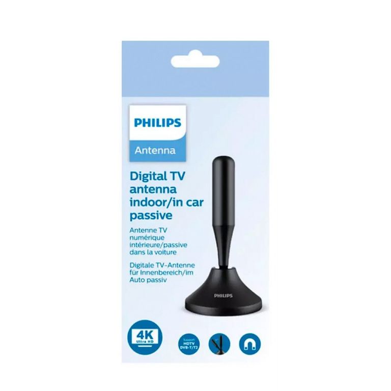 PHILIPS Antena Interior Para Tv Digital Abierta Hdtv Uhf