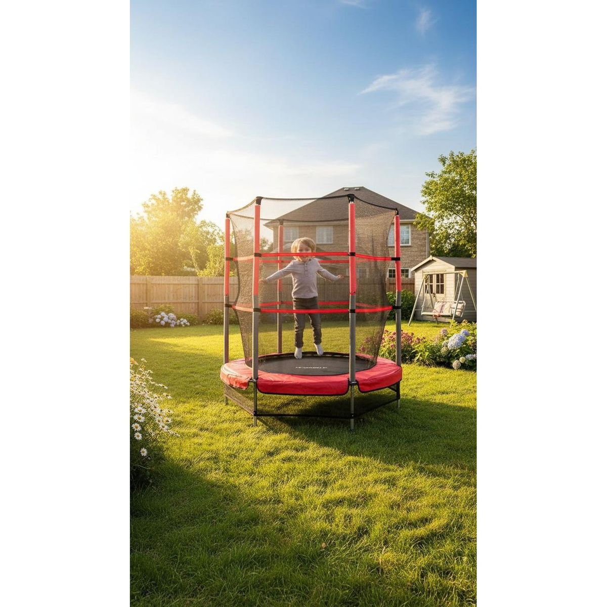 NORPLAT - Trampolin cama elastica saltarina para Niños + Red - NORPLAT