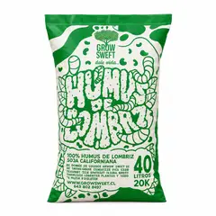 GROW SWEET - Humus de Lombriz 40L Fertilizante Orgánico Premium para Huertos y Jardines