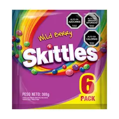 SKITTLES - Caramelos Wild Berry Pack 6u X 62g