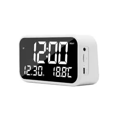 MLAB - Radio Reloj Despertador Digital Clime Clock Blanca
