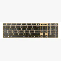 GENIUS - Teclado Dual Wireless Bluetooth + Usb 2g Slimstar Copilot Ai T Wood Slim Star-7250BT