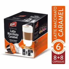 CAFFESSO - Pack x16 Cápsulas de Café Caramel Latte Macchiato Para Dolce Gusto René Coffee