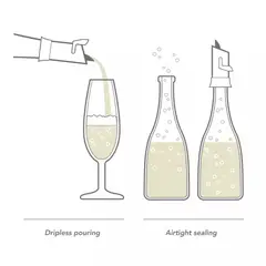 VACUVIN - Tapón y Servidor Champagne