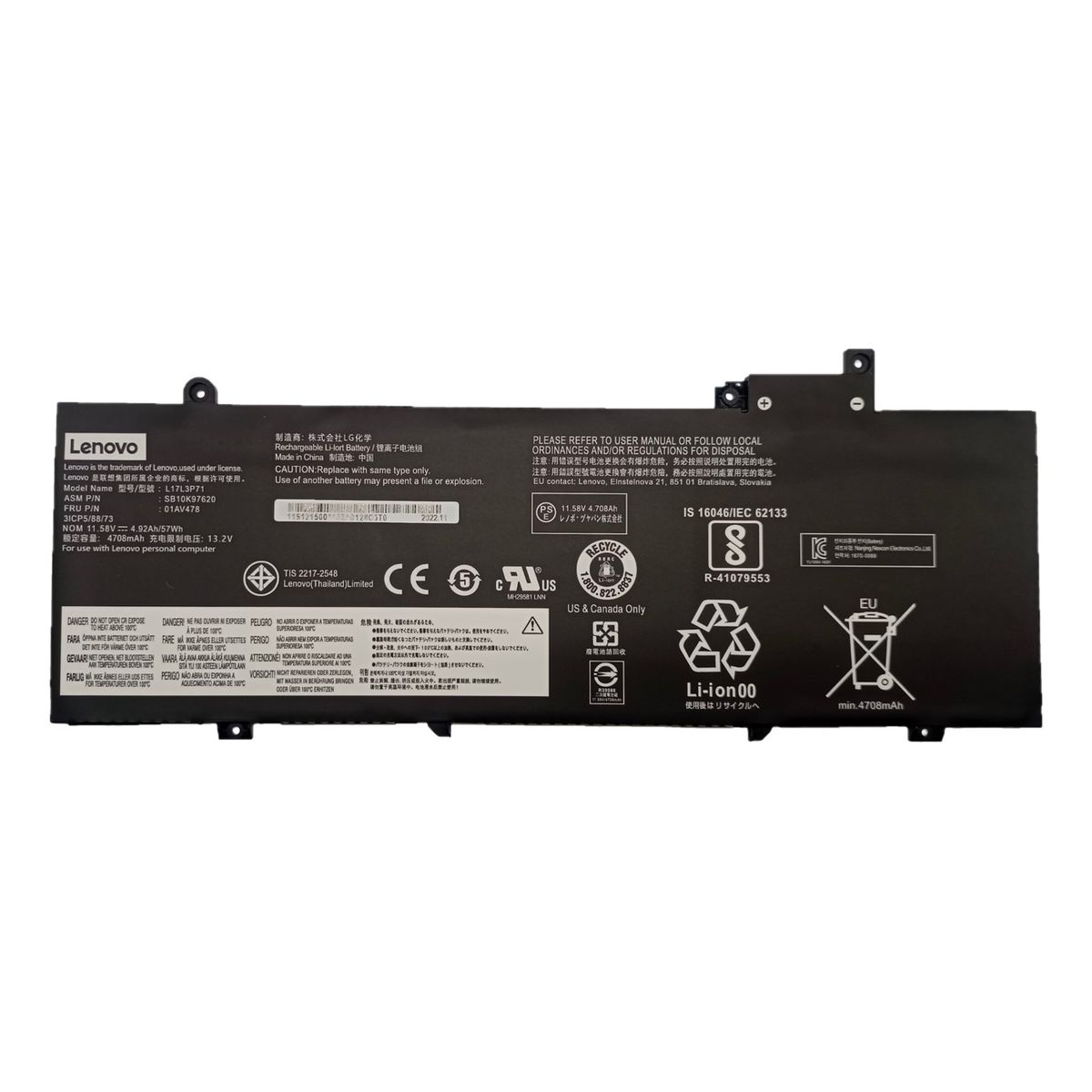 LENOVO - BATERIA LENOVO THINKPAD T480S ORIG 3 CEL 01AV479