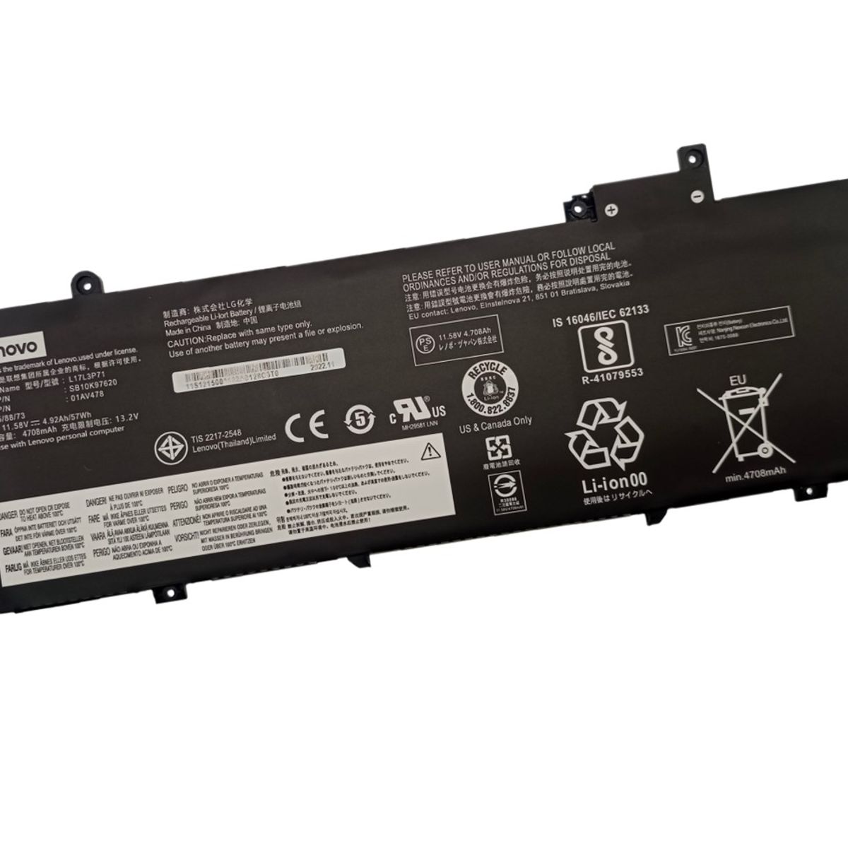 LENOVO - BATERIA LENOVO THINKPAD T480S ORIG 3 CEL 01AV479