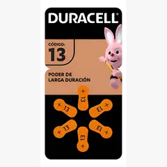 DURACELL - Pack 60 Pilas Auditivas Zinc-air #13 Pilas De Audio
